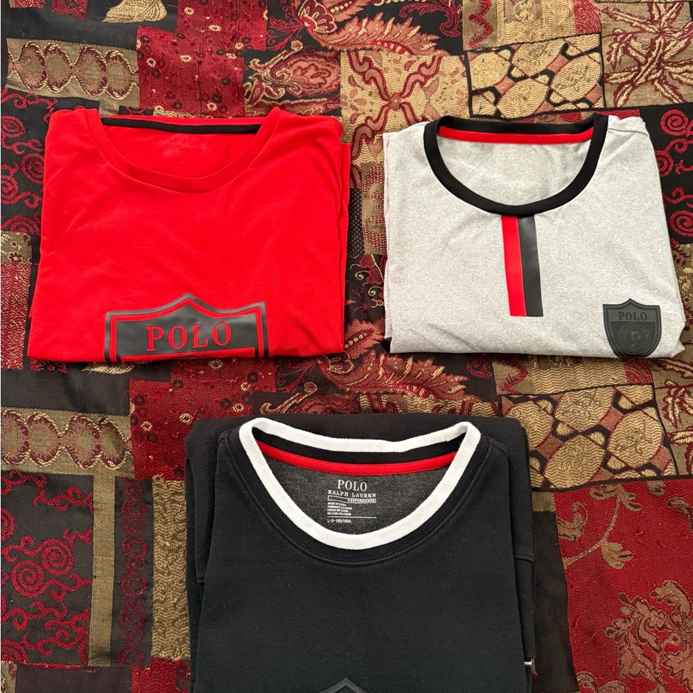 Polo Ralph Lauren P-Wing Bundle Lot(3) Crewneck/Performance T-Shirts